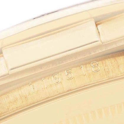 Rolex Daytona Yellow Gold Black Diamond Dial Mens Watch 116518 - Image 7