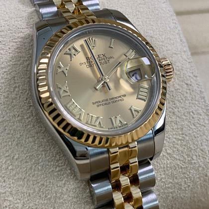Rolex Lady-Datejust Like NEW 2014 Lady-Datejust 2-Tone Jubilee Champagne Roman Dial 179173 FULL SET - Image 6