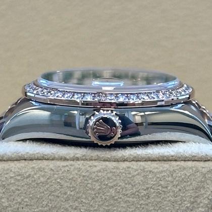 Rolex Lady-Datejust Unworn Two Tone Rose Gold Datejust 28mm Mother of Pearl (MOP) Diamond Dial Diamond Bezel Jubilee Bracelet 279381RBR - Image 8