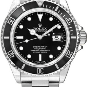 Rolex Submariner Date Black Dial Men's Watch 16800