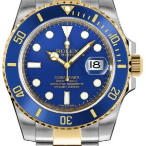 Rolex Submariner Date Two Tone Blue Dial Men's Watch 116613LB-0005