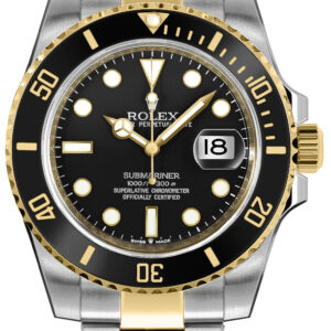 Rolex Submariner Date Two Tone Oyster Bracelet Men's Watch 126613LN