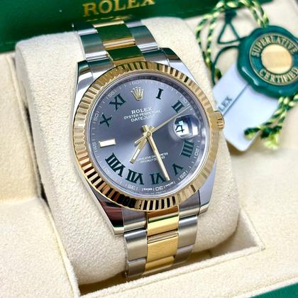 Rolex Datejust 41 126333 Wimbledon Dial Two Tone Gold and Steel + Box & Papers - Image 3