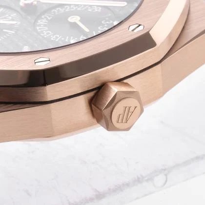 Audemars Piguet Royal Oak Dual Time 26120OR.OO.D002CR.01 USED mens Leather strap Not included , Buckle included - Image 3
