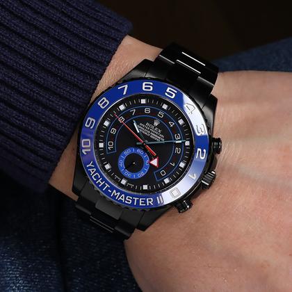 Rolex Yacht-Master II Black Dial PVD/DLC Coated Stainless Steel Watch 116680 - Image 2