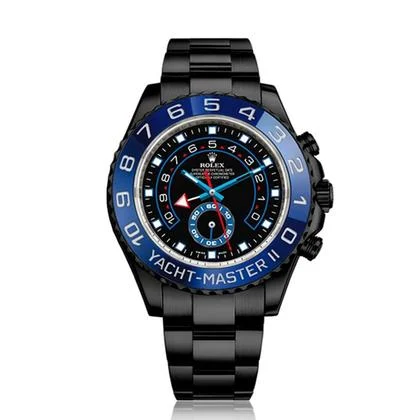 Rolex Yacht-Master II Black Dial PVD/DLC Coated Stainless Steel Watch 116680
