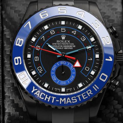Rolex Yacht-Master II Black Dial PVD/DLC Coated Stainless Steel Watch 116680 - Image 7