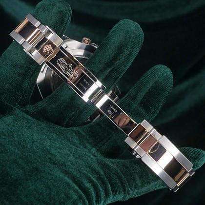 Rolex Yacht-Master II MINT COMPLETE SET Yacht-Master II Two-Tone White Dial Blue Bezel Rose Gold Steel 116681 - Image 13