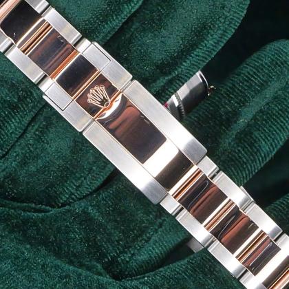 Rolex Yacht-Master II MINT COMPLETE SET Yacht-Master II Two-Tone White Dial Blue Bezel Rose Gold Steel 116681 - Image 14