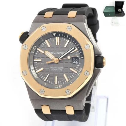 Audemars Piguet Royal Oak Offshore Diver Qe II Cup 15709TR Tantalum Box Archive PapersRoyal Oak Offshore