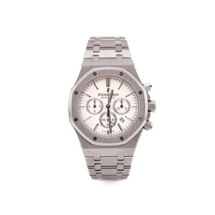Audemars Piguet Royal Oak Chronograph 41 mm White Dial Stainless Steel Complete Set 2014 - Image 9