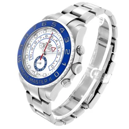 Rolex Yacht-Master II 44 Steel Blue Cerachrom Bezel Mens Watch 116680 - Image 11