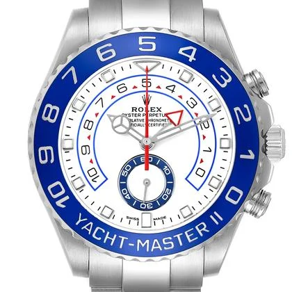 Rolex Yacht-Master II 44 Steel Blue Cerachrom Bezel Mens Watch 116680 - Image 10