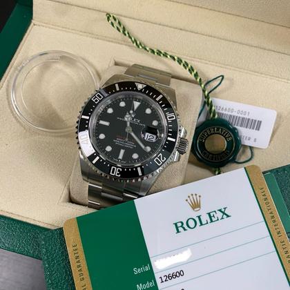 Rolex Sea-Dweller FULL STICKERS 2018 Sea-Dweller Black Dial Red Letters 126600 FULL SET New Old Stock - Image 12