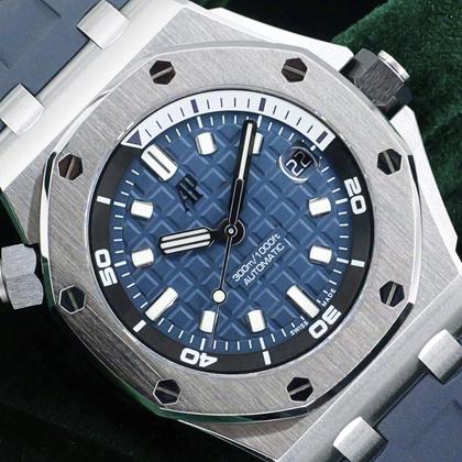 Audemars Piguet Royal Oak Offshore Diver MINT FULL SET Royal Oak Offshore Diver Blue Dial Blue Rubber Strap Steel 42mm 15720ST - Image 3