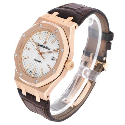 Audemars Piguet Royal Oak Selfwinding Rose Gold Silver Mens Watch 15400OR Box Papers - Image 2