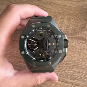 Audemars Piguet Royal Oak Concept Flying Tourbillon Gmt Green bezel box and original invoice