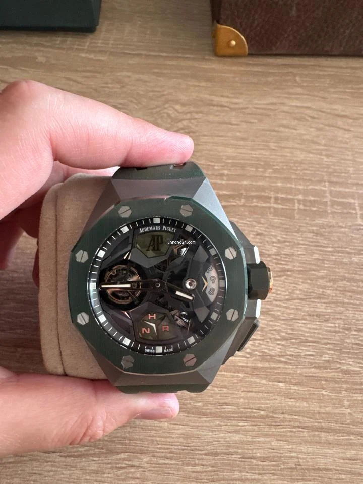 Audemars Piguet Royal Oak Concept Flying Tourbillon Gmt Green bezel box and original invoice - Image 3