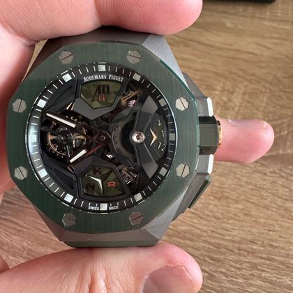 Audemars Piguet Royal Oak Concept Flying Tourbillon Gmt Green bezel box and original invoice - Image 7