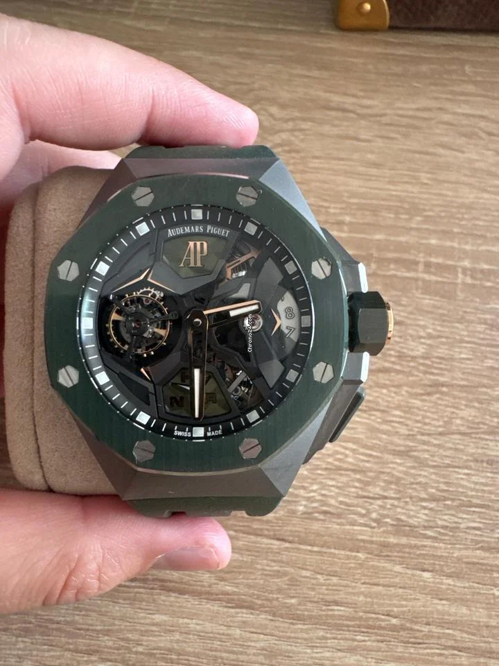 Audemars Piguet Royal Oak Concept Flying Tourbillon Gmt Green bezel box and original invoice - Image 2