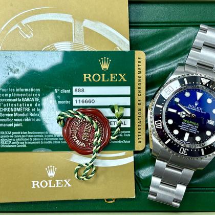 Rolex Sea-Dweller Deepsea 116660 44mm James Cameron Blue and Black Dial Box + Papers - Image 3